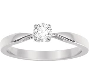 Solitaire Diamant 0.30ct Gh-Si Or Blanc 