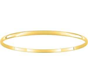 Bracelet rigide fil 1/2jonc acier doré 