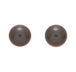 Boucles D'oreilles Or 9ct Jaune Perle Noire 7mm