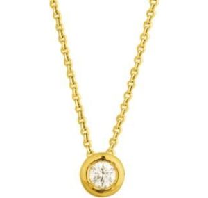 Collier dts 0.14ct GH SI or jaune