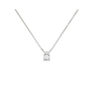 Collier Diamant 0,08 Or Blanc 