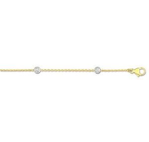 Bracelet Diamant 0,075 J.+or Blanc 750
